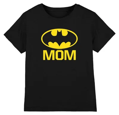 Image de T-shirt enfant Batman - "Maman" - Modèle TV41255 (taille 116) - Noir