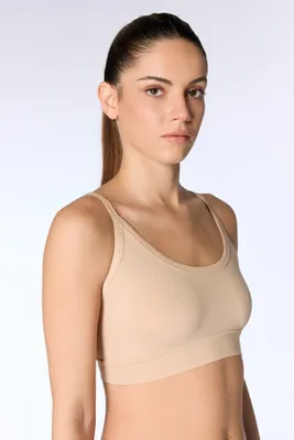 Produktbild von Nachhaltiges Sport-Bustier aus weicher Biobaumwolle mit sportlicher Passform und breitem Bündchen