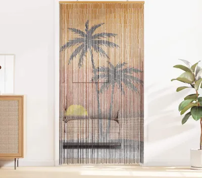 Immagine prodotto di Tenda Antimosche per Porte Stampa Palma 100x200 cm Bambù