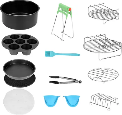 Immagine prodotto di Accessori per friggitrice ad aria Clanmacy, set di accessori per friggitrice ad aria da 12 pezzi per friggitrice ad aria3.5QT-5.8QT