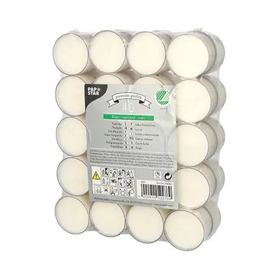 Produktbild von 320 Teelichte Ø 38 mm · 24 mm weiss aus Raps, in Polycarbonathülle