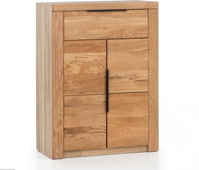 Schuhkommode Schrank Greta in Wildeiche geölt Teilmassiv Breite 80cm Garderobe