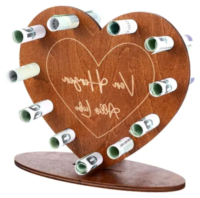 Produktbild von Hochzeitsgeschenke für das Brautpaar, Herz Spardose zur Hochzeit, Geldgeschenk zur Hochzeit