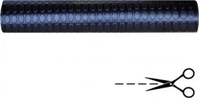 Produktbild von Strapazierfähige Gummimatte mit 3 mm hohen Noppen, Schwarz, 1,20 m