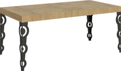 Zdjęcie produktu dla Stół rozkładany Karamay 200/304x90 cm dąb naturalny z nogami antracytowymi