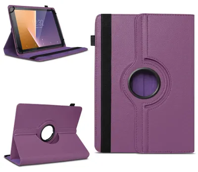 Produktbild von Tablet Schutzhülle für Vodafone Tab Prime 6 / 7 360° drehbar Tasche Cover CaseFarben:Lila