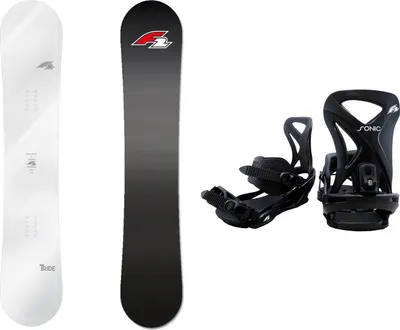 Produktbild von F2 Set Snowboard T-Ride Mirror Weiss 162cm + Sonic Pro Bindung L