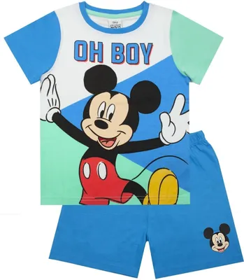 Produktbild von Disney - Schlafanzug mit Shorts für Jungen NS6217 (104) (Blau/Weiß/Hellgrün)