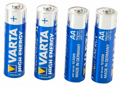 Image de Lot de 4 piles Alcalines AA / LR6 Varta High Energy
