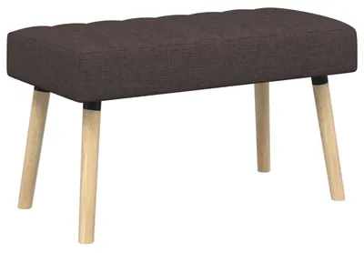 Obrázok produktu pre Lavička vidaXL s čalúnením v tvare kanálikov, tmavohnedá, 80 x 40 x 46 cm, látka