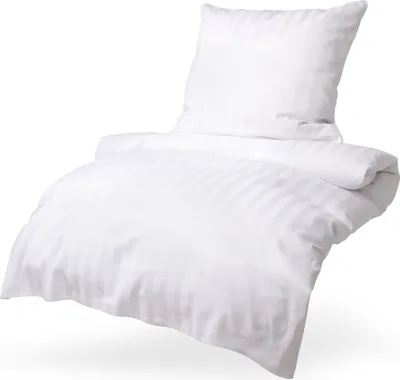 Produktbild von Hotelbettwäsche Bettwäsche Kissenbezug Bettgarnitur Damast Streifen Baumwolle, in Größe: 80x80 cm Kissenbezug