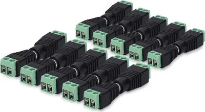 Produktbild von kwmobile 10x DC Stecker 10x Buchse Set - 10er Adapter Set Stromkabel Steckverbindung 12V mit 5,5 x 2,1 mm - Draht Steckverbinder 2 polig - DC-Stecker