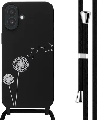 Immagine prodotto di Custodia in silicone imoshion con cinturino iPhone 16 Plus - Dandelion Black