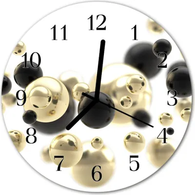 Produktbild von Glasuhr Wanduhr Küchenuhr Echt-Glas 30fi cm Abstrakt mehrfarbig