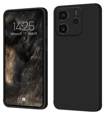 Produktbild von Hülle für Xiaomi Redmi Note 14 Case Cover Bumper Smartphone Softgrip Schutzhülle Farbe: Schwarz