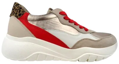 Zdjęcie produktu dla Gabor Shoes Sneaker - Beige / Flame Combi Leather/Synthetic : Normal : 42 Rozmiar: 42 Szerokość: Normalny