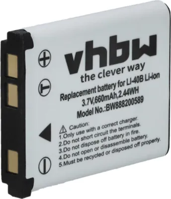 Produktbild von vhbw Akku Ersatz für Pentax D-Li108, D-Li63 für Kamera (660 mAh, 3,7 V, Li-Ion)