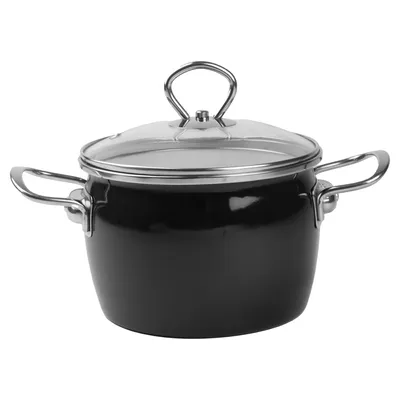 Produktbild von Silesia Emalia Küchentopf aus emailliertem Maryna Pot 2,3 L Schwarz Emaillier