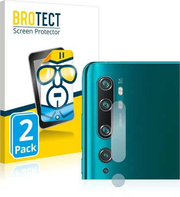 Produktbild von 2x Für Xiaomi Mi Note 10 Pro (NUR Kameraschutz) Schutzfolie BROTECT Displayschutz Display Schutz Folie Klar Transparent