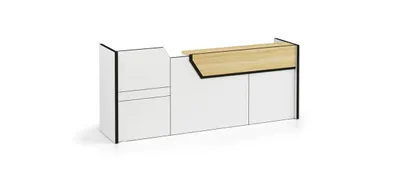 Obrázek produktu pro Recepční stůl Recepční pult Praktická kancelář Veletržní recepce Hotelové stoly 280x80cm
