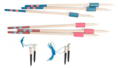 Produktbild von Speerwurf – Outdoor-Spiel mit 6 Holzspeeren (60 cm) + Start- und Zielmarkierungen