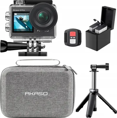 Obrázok produktu pre AKASO Brave 4 Pro 4K športová kamera s EIS, statív 60 cm, vodotesná taška