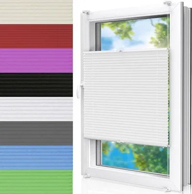 Immagine prodotto di Tende plissettate - Autoadesive - Bianche - L70 x A220 cm - Decorazioni per finestre