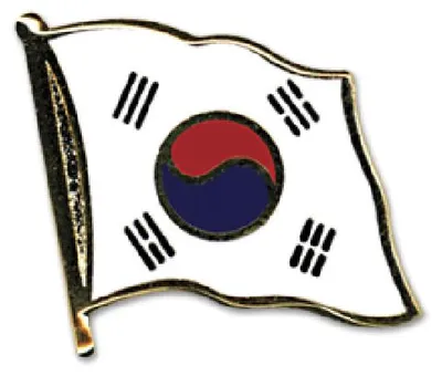 Produktbild von Flaggen-Pin vergoldet Südkorea