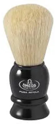 Image de Blaireau Omega soie pure 13564 manche noir