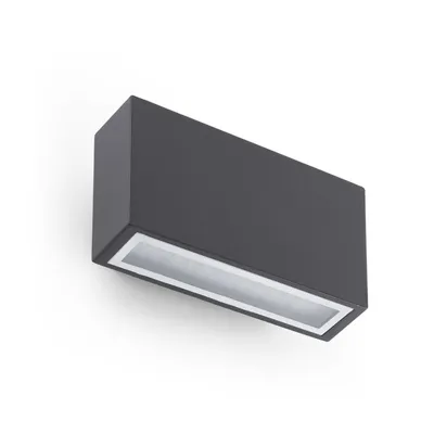 Produktbild von Faro 72269, Wandbeleuchtung für den Außenbereich, Dunkles Grau, Aluminium, IP44, I, 1,5 W