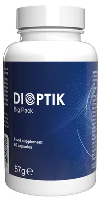 Produktbild von Dioptik - 60 Kapseln hochdosiert - Original Rezept aus der Schweiz - Vegan & Pflanzlich mit 22 Vitaminen & Mineralien - 1er Pack