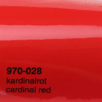 Produktbild von (25€/m²) Oracal 970RA Autofolie 028 Kardinalrot Glanz Folie 152 cm Breite Laufmeterware gegossene Auto Folie selbstklebend
