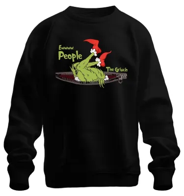 Zdjęcie produktu dla The Grinch Ewww People Christmas Funny Gift Introvert Uni  Bluza rozpinana, czarny, L