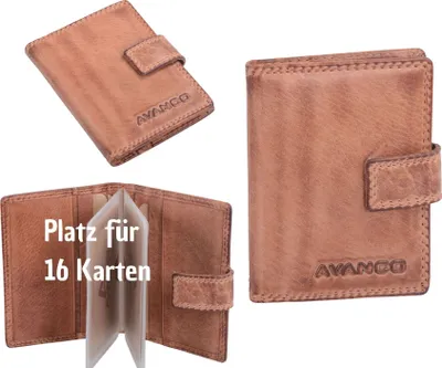 Produktbild von Kartenetui Kartenmäppchen Leder, braun