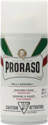 Obrázok produktu pre Pena na holenie pre citlivú pleť so zeleným čajom bielym (pena na holenie) 300 ml