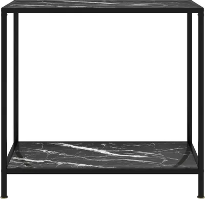 Obrázok produktu pre vidaXL Konzolový stôl Black 80x35x75 cm Tvrdené sklo