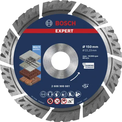 Image de Disque à tronçonner diamanté Bosch EXPERT Multi Material, 150 x 22,23 mm, 1 pièce