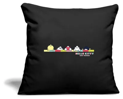Produktbild von Spreadshirt Hello Kitty And Friends Pose Kissenbezug 45x45 cm, One size, Schwarz