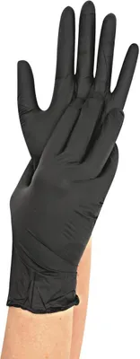 Immagine prodotto di 10x Hygonorm 261508 200er Nitrilhandschuhe Safe Fit schwarz Gr. 8/M puderfrei