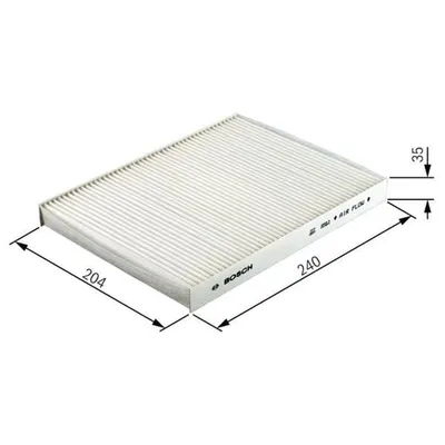 Produktbild von Bosch Filter, Innenraumluft  1 987 432 004