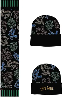 Produktbild von DIFUZED Harry Potter Schal- und Mtzenset, Schwarz