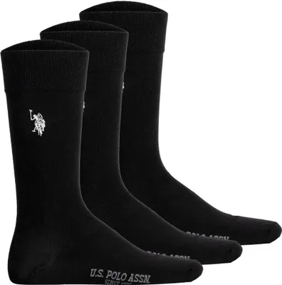Produktbild von U.S. POLO ASSN. Herren Socken, 3er Pack - Business-Socken, Logo, Baumwoll-Mix Schwarz 43-46