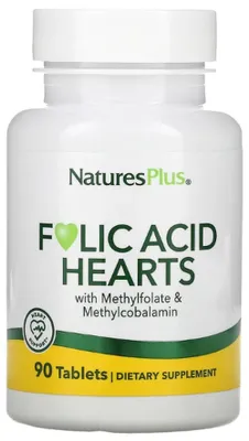 Produktbild von Natures Plus Folic Acid Hearts- 90 Tabletten