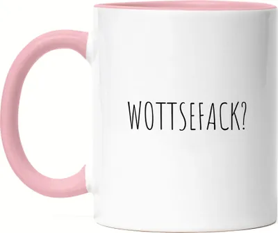 Produktbild von Wottsefack WTF Tasse Rosa Geschenk Humor Büro Mitarbeiter Chef Kollegen