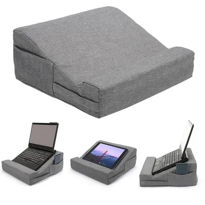Produktbild von Laptray mit rutschfestem Stützkissen (32×32×14 cm) – Multifunktionaler Laptop-Ständer und Tablet-Kissen für Zuhause, ideal zum Lesen und Arbeiten