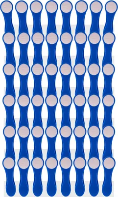 Produktbild von trendfinding 48 Wäscheklammern mit Edelstahlfedern und Softgrip Blau-Weiß