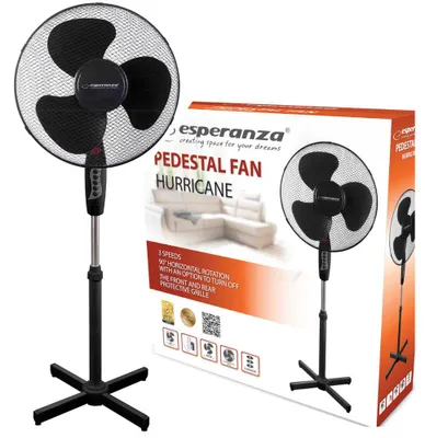 Standventilator leiser Betrieb starker Hurricane 16 50 W Oszillation Esperanza