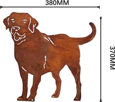 Image de Piquets de jardin en métal pour chien Silhouette de chien Décoration de jardin pour l'extérieur Ornements de pelouse Panneau de jardin