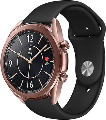 Produktbild von Strap-it Samsung Galaxy Watch 3 41mm Sportarmband (Schwarz)