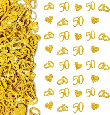 Obrázok produktu pre Svadobná výzdoba – sada 180 kusov – dekorácie na zlatú svadbu